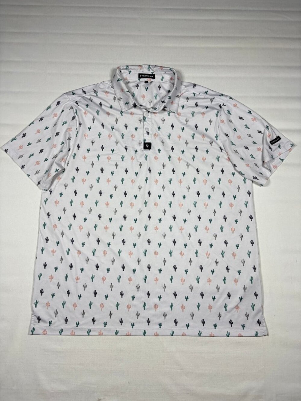 Byrd Gang Cactus Club Performance Golf Polo Shirt White All Over Print 2XL